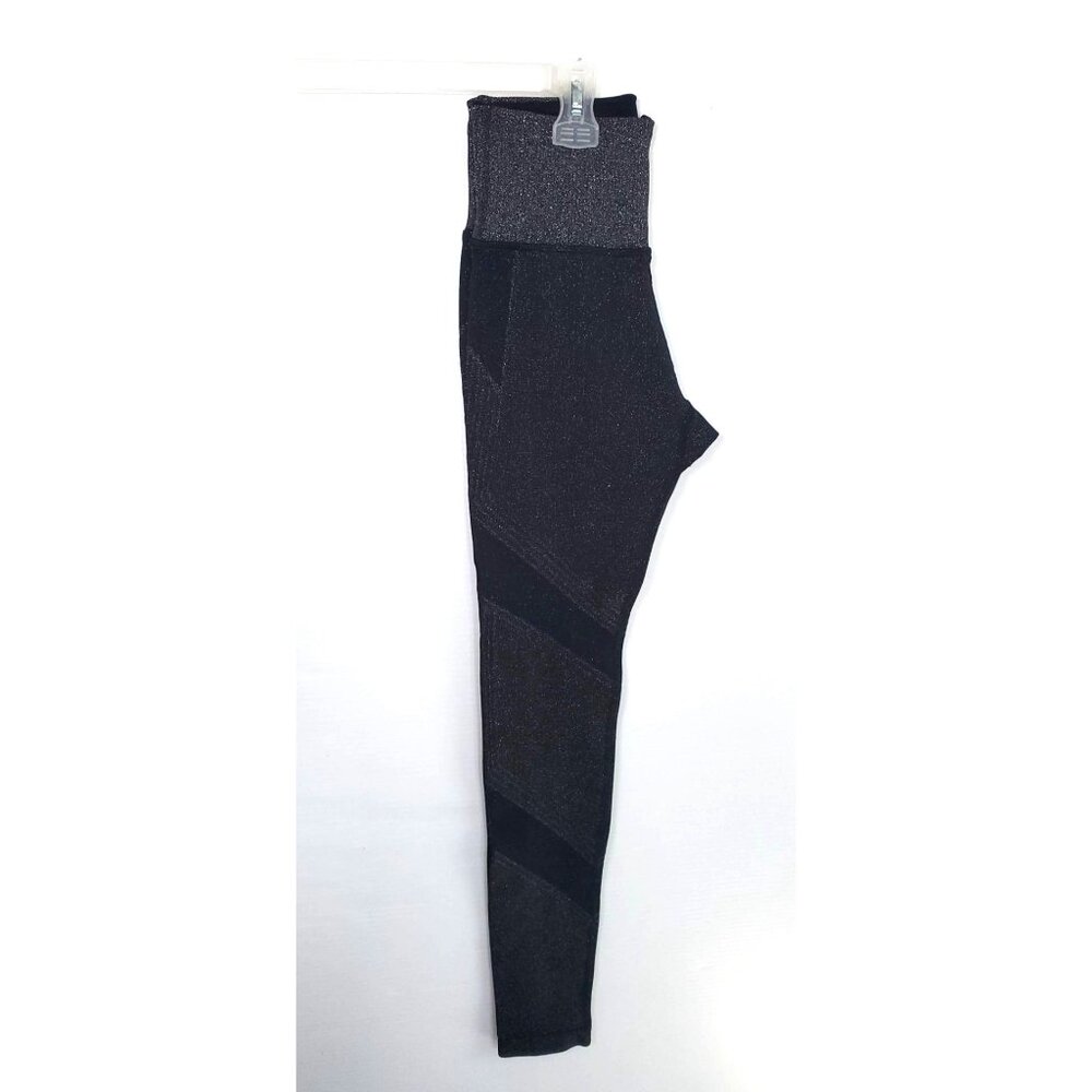 NWOT Athleta Lurex Twilight Black Shimmer Sparkle Tights Leggings Size XS 1179 - Picture 4 of 9